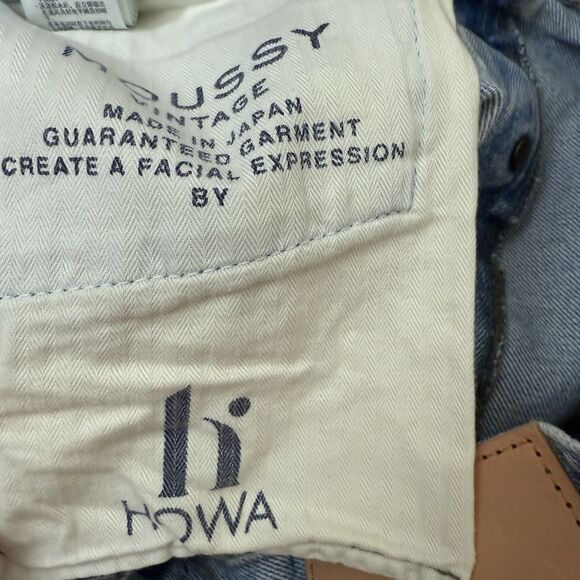 Moussy Vintage Jeans Women Japanese Howa Distressed Sz 28 Light Wash Button Fly - Picture 14 of 15